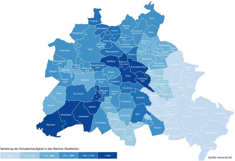 Einbruchrisiko in Berlin